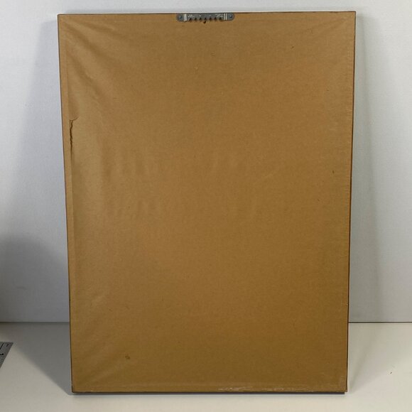 Vintage Handmade Amish Folk Barnraising Framed Cross Stitch 18.5"x14" - Picture 8 of 9